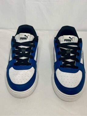 Puma Youth Sneakers Blue White Low Top Lace Up Athletic Shoes Size 3